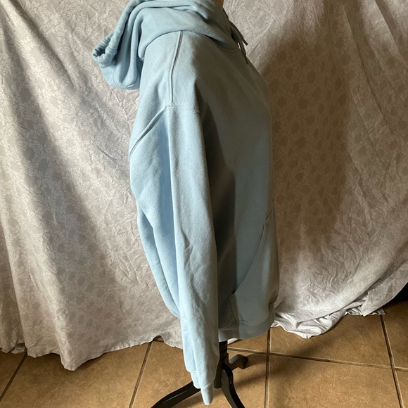 Carhartt Pale Blue Pullover Hoodie with Logo Patch - Picture 6 of 7